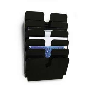 Fekete Flexiplus prospektustartó 6 rekeszes A4-es prospektusokhoz - Iratrendezés