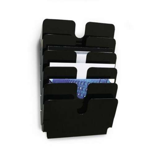 Fekete Flexiplus prospektustartó 6 rekeszes A4-es prospektusokhoz