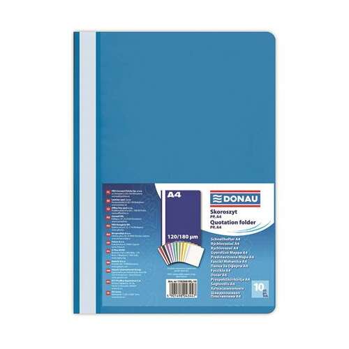 Donau A4 blauer PP Schnellhefter, 10er Pack