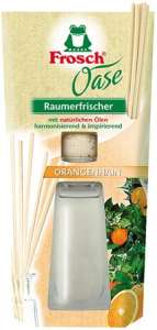 Frosch Oase Raumfrischer Orangehain, 90 ml, Raumduft mit natürlichen Ölen, Diffusorstäbchen, Orangenduft - Lufterfrischer