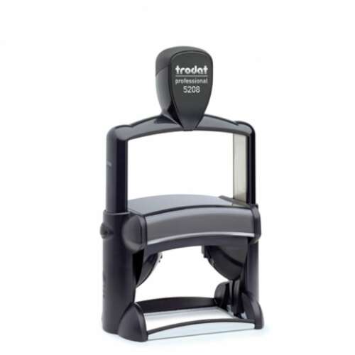 Trodat Professional 5208 önfestékező bélyegző, fekete piros kupakkal, 68x47 mm