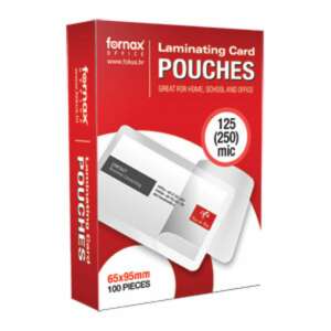 Fornax Office Lamináló kártya tasakok, 65x95mm, 125 mikron, 100 darab - Lamináló fólia