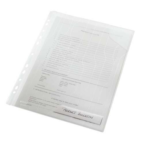 Leitz CombiFile A4 200 Mikron transparent Genotherm mit Tasche, 5er Pack