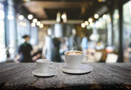 Ceașcă de cafea + farfurioară, albă, 22cl, set de 2, CoffeeTime 31567345