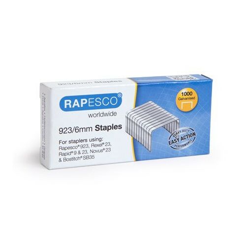 Rapesco 923/6mm erős tűzőkapocs 1000db 20 lap 138505912 - Rapesco