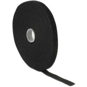 Delock 10m black hook and loop fastener tape - Electrical Installation