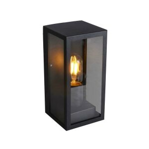 Lampă de perete exterior din aluminiu negru V-TAC iluminată cu bec E27 - Lămpi de perete pentru exterior