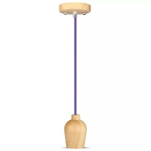 Fa Lámpafüggő - Lila Zsinór - E27 131640167 - V-TAC