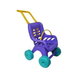 Műanyag játék sport babakocsi biztonsági övvel - járássegítő játék és baba kiegészítő kislányoknak vidám színekben - 42 x 49 x 29 cm (BBJ) 58731205 Járássegítők