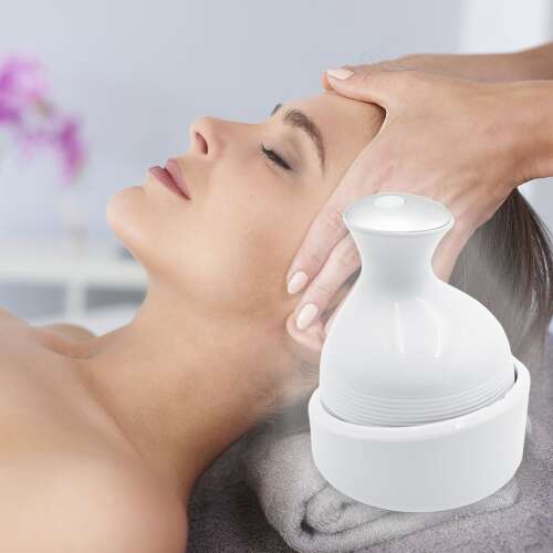 Stressz csökkentő, hajhagyma stimuláló fejmasszírozó készülék a fejfájás és hajhullás kezelésére (BBM)