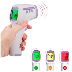 Érintés nélküli infrás, digitális lázmérő/hőmérő LCD kijelzővel - mérés 1mp (BBV) (BBL) 64457373 Lázmérők