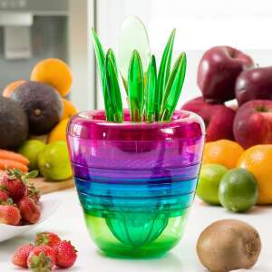 10 db-os szivárványszínű zöldség-gyümölcs formázó és multifunkciós konyhai eszköz készlet (BBM) 58740517 Gyümölcscentrifugák és préselők