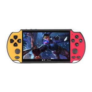X7 Plus kézi játékkonzol, sárga és piros, elülső nézet - Gaming