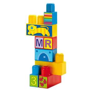 Maxi blocks 64 db-os óriás lego készlet felragasztható betűkkel és számokkal - 1,5 éves kortól (BBJ) 58745468 Műanyag építőjátékok