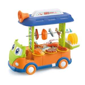 2 az 1-ben BBQ kisautó és busz játék fény- és hanghatásokkal, 23 részes, BBJ - Nonbrand Interaktív gyerek játék