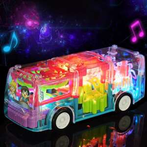Világító és zenélő játék autóbusz átlátszó műanyagból (BBJ) 58757929 Játék autó