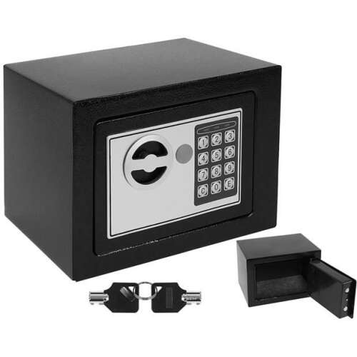Malatec elektronikus biztonsági Széf 17x17,5x23cm #fekete