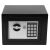 Seif electronic negru Malatec, vedere frontală