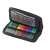 Set of 120 gel pens with 120 refills in a black zippered case, open to show the pens