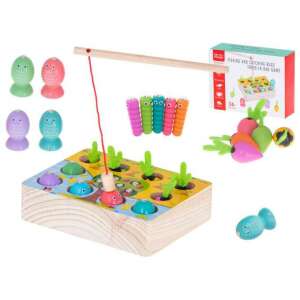 Ikonka Magnetisches Angel- und Käferfangspiel mit Würmern, Karotten und Fischen - Nonbrand Entwicklungsspiele für Kinder im Kindergartenalter