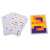 Tetris puzzle game with cards, 12 blocks in a bag, 30 cards, orange, purple, yellow