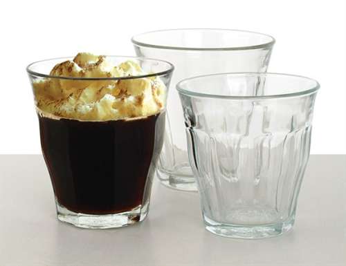 Kaffe Gläser, Glas, 6er Set, 16cl, "Retro"