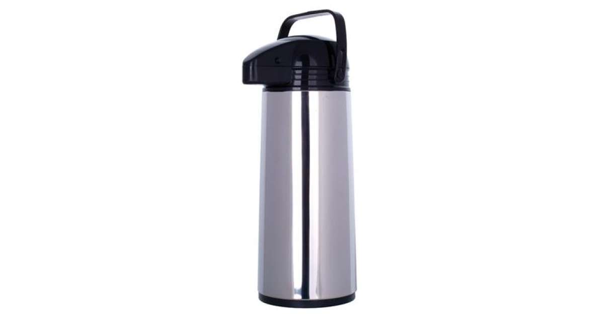 Thermos, stainless steel, with pump, 1,9l
