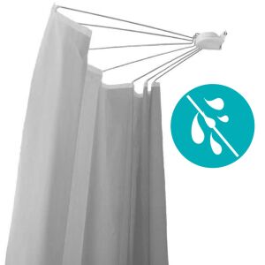 Timeless Tools sarok zuhanyfüggöny tartó vízlepergető zuhanyfüggönnyel - Timeless Tools