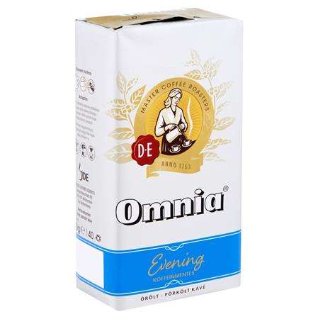 Douwe Egberts Omnia Evening pörkölt koffeinmentes őrölt Kávé vákuumos csomagolásban 250g