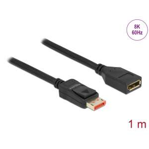 Delock DisplayPort extension cable 8K 60Hz 1m black - DisplayPort