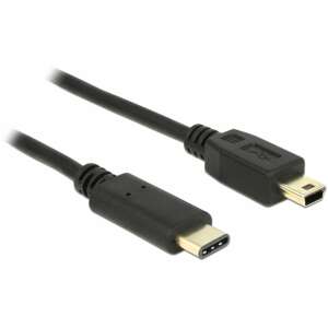 Delock Kábel USB Type-C 2.0 dugó &gt; USB 2.0 Mini-B típusú dugó 2,0 m fekete (83336) 58778911 