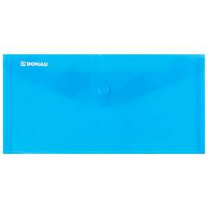 Plic transparent din plastic Donau, cu închidere cu clapetă, albastru - Huse de protecţie acte