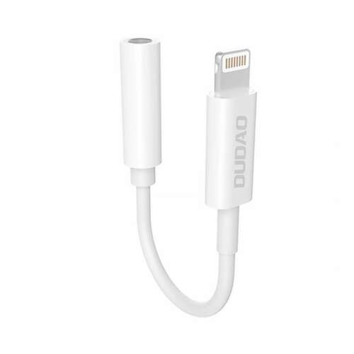 Dudao L16i Lightning 3,5 mm-es audio adapter, fehér