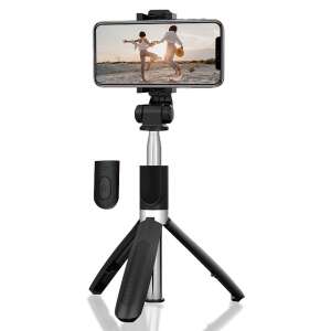 Media-Tech MT5542 selfie stick cu telecomandă bluetooth, extensibil, cu funcție de trepied, pentru a face fotografii și videoclipuri - Selfie stick-uri