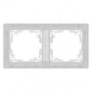 Emos dupla keret villanykapcsolókhoz, fehér - Villanykapcsoló keret