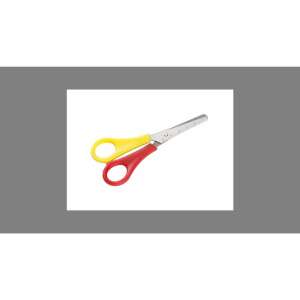 Dahle 54615 gyerek olló, 13 cm, 5 hüvelyk, piros és sárga fogantyúval - Dahle