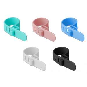 Delock silikónové káblové zväzky, opakovane použiteľné, balenie 10 kusov, v rôznych farbách - Sťahovacie pásky