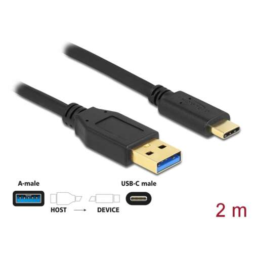 Delock SuperSpeed USB (USB 3.2 Gen 1) Kabel A-Typ - USB Typ-C mit 2 m (84004)