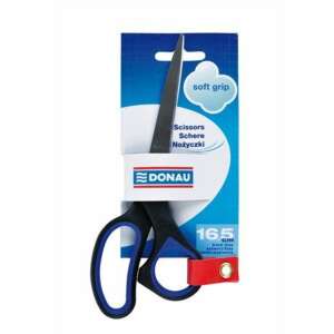 Donau Soft Grip Schere, 16,5 cm, schwarz-blau - Scheren