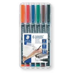 Staedtler Lumocolor trajni markeri, 6-pak, razne boje, 0,4 mm, za pisanje na različitim površinama - Marker
