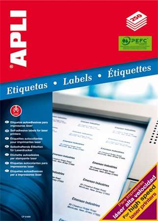 APLI Etikett für Laserdrucker, 105x42,4 mm, APLI, 3500 Etiketten pro Packung 31568476
