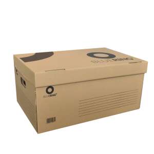 Bluering archíváló doboz, 54x36x25cm, barna, felfelé nyíló tetővel - Archiváló doboz