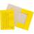 Bluering® A4-es pólyás dosszié, sárga, nyitva, belülről