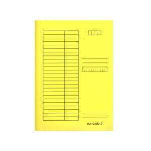 Bluering® A4-es pólyás dosszié, sárga, elülső nézet - Pólyás dosszié