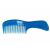 Pieptene albastru din plastic din setul Hajfonó készlet. Instrument de coafat pentru fete.