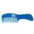 Pieptene albastru din plastic din setul Hajfonó készlet. Instrument de coafat pentru fete.