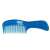 Pieptene albastru din plastic din setul Hajfonó készlet. Instrument de coafat pentru fete.