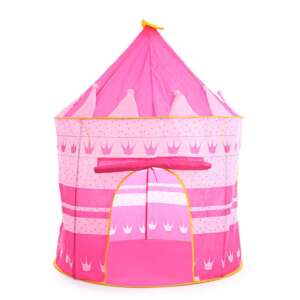 Różowy namiot do zabawy dla księżniczek, z wzorem koron, do użytku wewnątrz i na zewnątrz - Gry i sprzęt na świeżym powietrzu