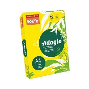 REY Adagio A4 yellow colored copy paper, 80gsm, 500 sheets - Office paper product
