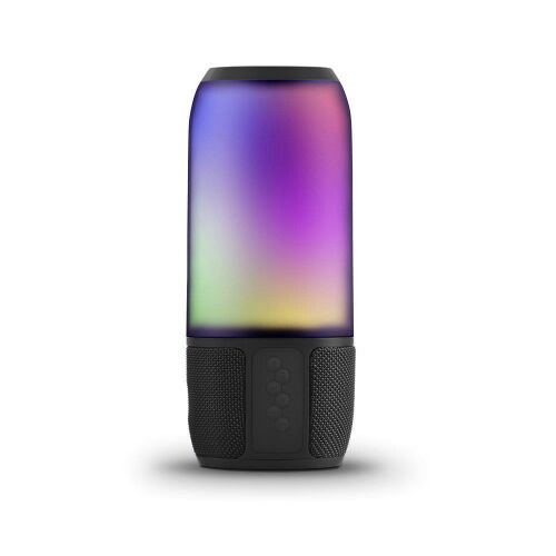 V-TAC 2x3W kék Bluetooth hangszóró LED világítással, elölnézet - Audio